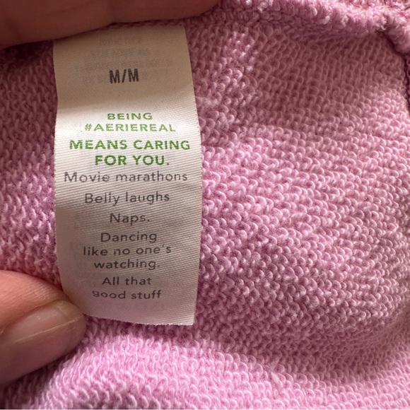 Aerie Pink Keep Moving Forward The Happiest Oversized Crew Sweatshirt, Sz Medium - Picture 11 of 13